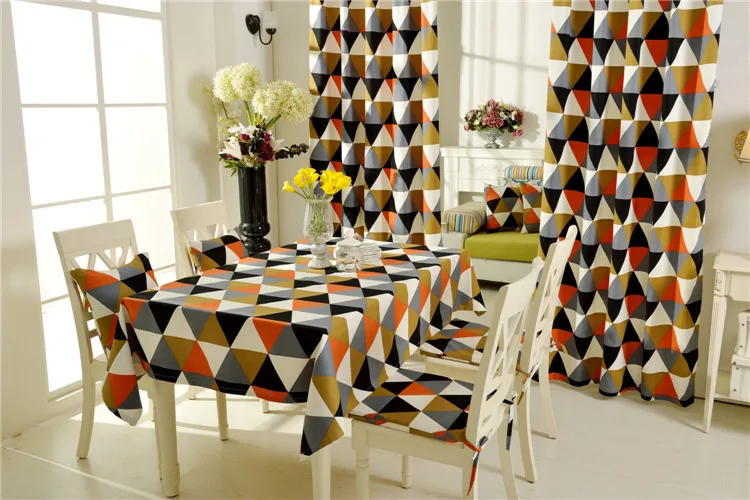 

Free shipping hot new cotton upholstery fabric tablecloths table suite Curtain pastoral Home