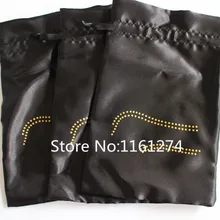 Индивидуальный логотип черный атласный чехол с логотипом атласный мешочек