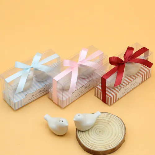 

wedding party favor gift for guests - Love Birds Salt&Pepper Shakers in PVC Box Christmas party favor