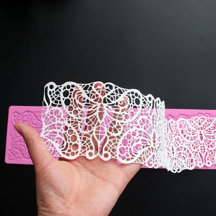Silicone Mold Extra Large Lace Cake fondant mould sugar craft Chiffon