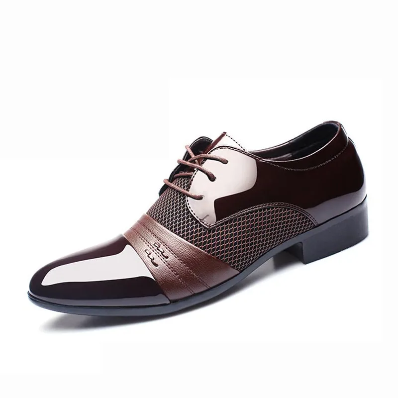 Новые мужские туфли из лакированной кожи высокого качества Zapatos De Hombre мягкие