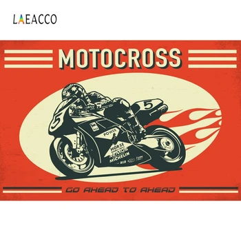 

Laeacco Motorcycle Model Photography Backgrounds Customized Baby Shower Scenes Portrait Photographic Backdrop for Photo Studio