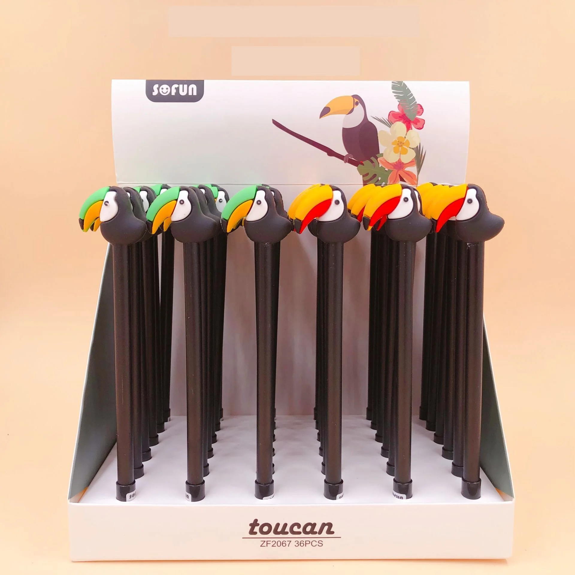 

36pcs/lot creative cartoon Korean carrot bird silicone gel pen pen office school supplies students sign water pen