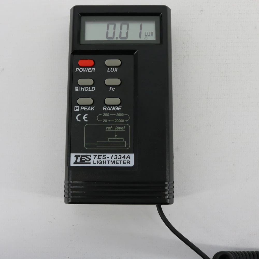 

Portable Digital Lux Meter illuminance Meter Light Meter TES-1334A Measuring Range 20/200/2000/20000 Lux