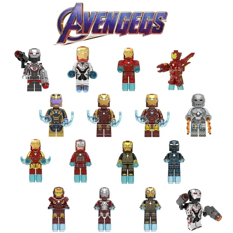 Конструктор LegoING Avengers 4 шт. супергероев Marvel Железный человек модель Playmobil
