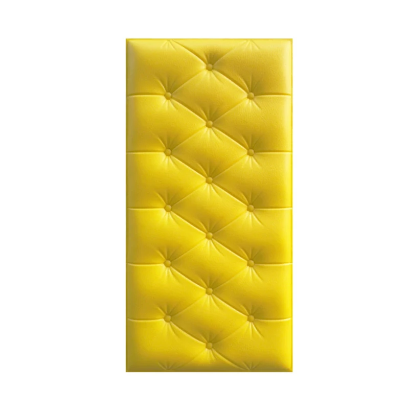 

Hot 3D Wall Sticker Solid Color PU Leather Foam Wall Decal for Parlor Office KM88
