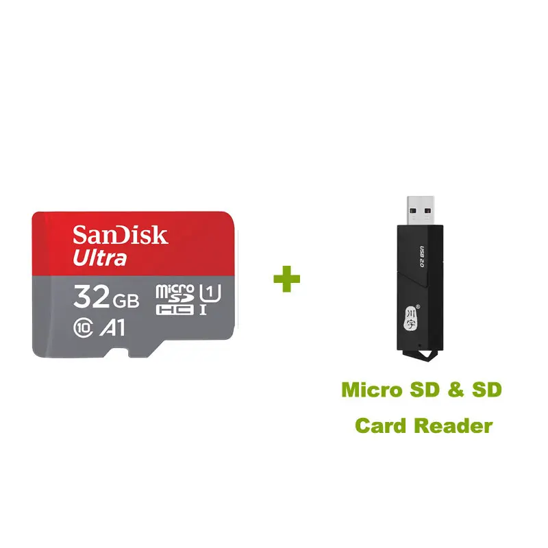 SanDisk карт sd 32 ГБ micro sd Карта памяти SDHC карта памяти micro sd карта памяти microsd для цифрового мобильного телефона TF карта - Емкость: A1-32G-2in1-Reader