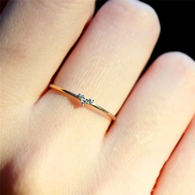 Promise Ring for Her, Small Diamond Ring, Dainty Promise Ring, Minimalist  Diamond Ring, Moissanite Promise Ring, - Etsy | Promise rings for her, Cute  promise rings, Minimalist diamond rings