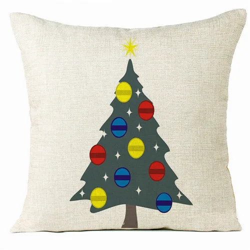 Декоративные подушки, рождественская елка, наволочка для подушки, украшение дома, праздничный чехол для подушки, capa de almofada U61007 - Цвет: D