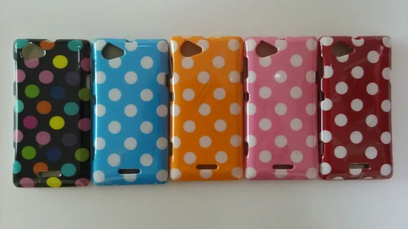 Sony Xperia L S36h Polka Dots Case (1)