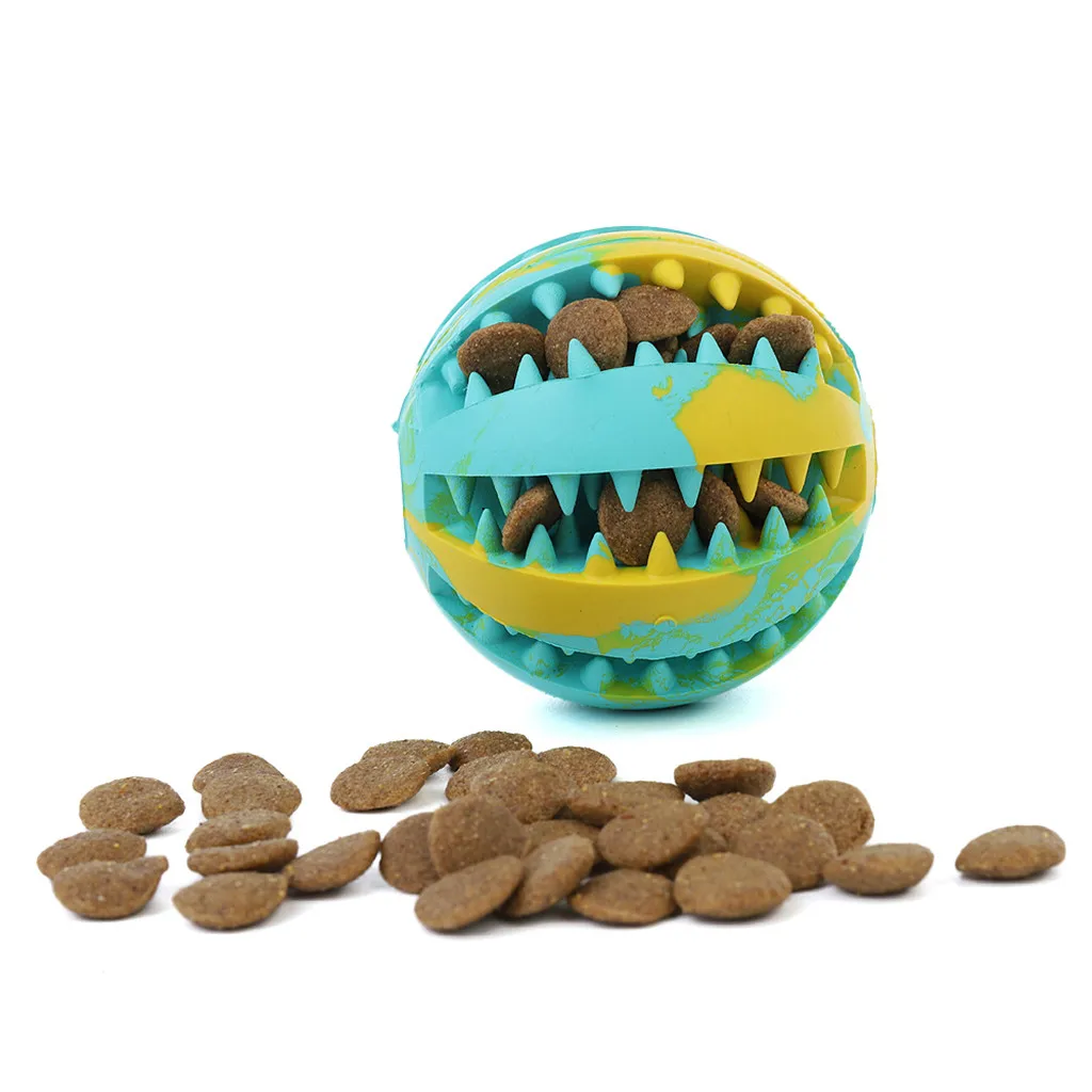 

Pet Dog Chew Toy Food Dispenser Ball Bite-Resistant Natural Rubber Clean Teeth toys for dogs of small breeds hunde