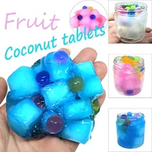 Хлюпать фруктов слизь пушистая пена Новинка Средства ухода для век мягкие Ароматические Crystal волшебный Пластилин шламов стресса осадка cветлый Mud MA30f