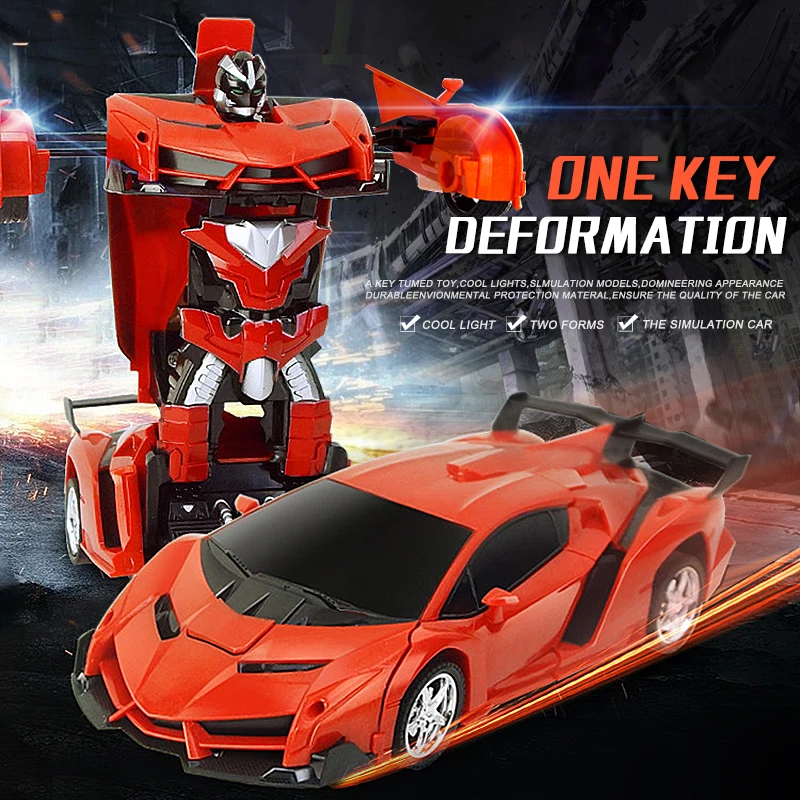 

2In1 RC Car Transformation Robots Sports Vehicle Remote Control Cars Model Racing Toys Deformation Car RC Robots Children Gifts