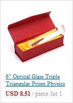 Трехместный треугольной призмы оптическая Стекло преподавания физики Спектр света 10 см 4 "M10 челнока