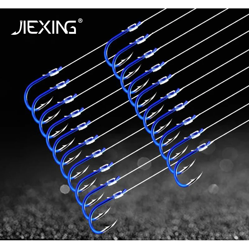 

Steel Fishing Hooks high carbon carp hook japan saltwater sea fishing anzol line tied 10 pairs/lot
