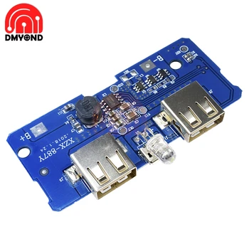 

DC 5V 2A Power Bank Charger Charging Circuit Module Step Up Board Boost Power Supply Module 2A Dual USB Two USB Output 1A Input