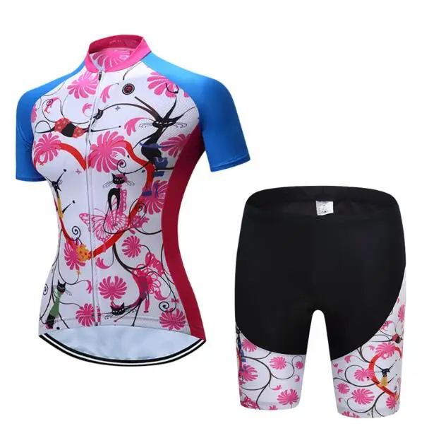 Профессиональный женский комплект из Джерси для шоссейного велосипеда, летний женский комбинезон с шортами, комплект одежды для велосипеда, mtb maillot, одежда для велоспорта, костюм, Униформа, платье - Цвет: Color 4