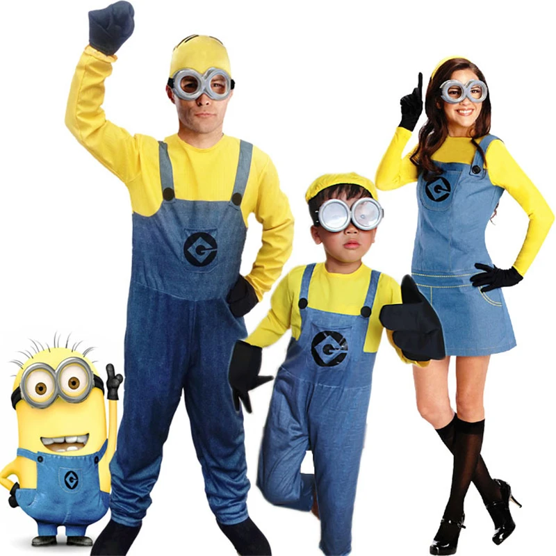 

Movie Minion Onesie Children Cosplay Children's Day Halloween Super minion Me milk cartoon children Adult performing costumes