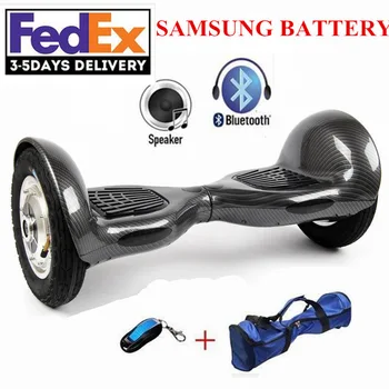 

Electric Skateboard 10 inch Scooter Two Wheels Smart Balance Hoverboard with LED Bluetooth Speaker Romote Control and Bag No Tax