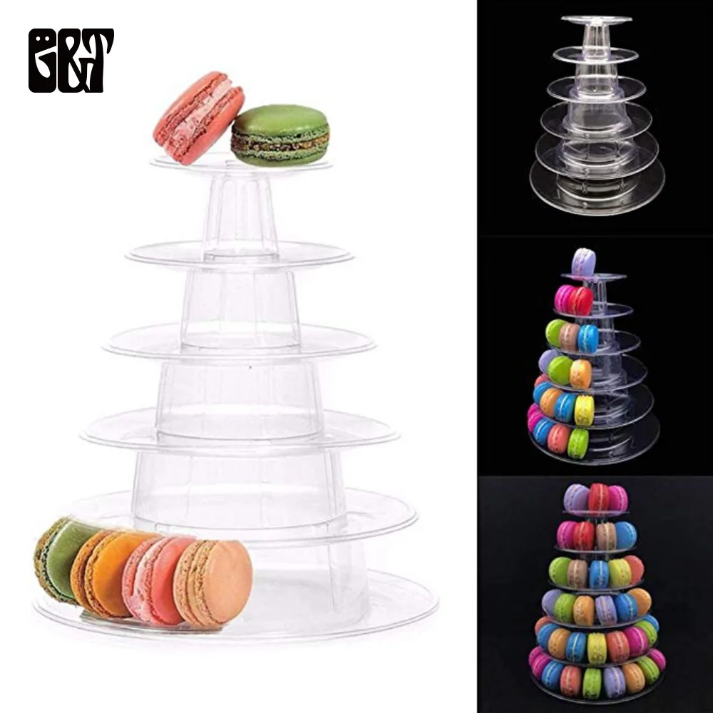 Gt 2pcs 6 Layer Macaron Tower Cake Stand Cupcake Macaroons Display