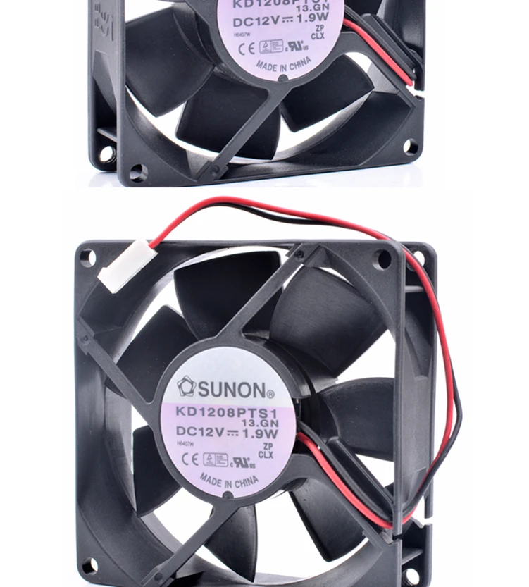 Оригинальный KD1208PTS1 8025 8 см 80x80x25 мм 12 В 1,9 Вт компьютер шасси мощность Вентилятор охлаждения