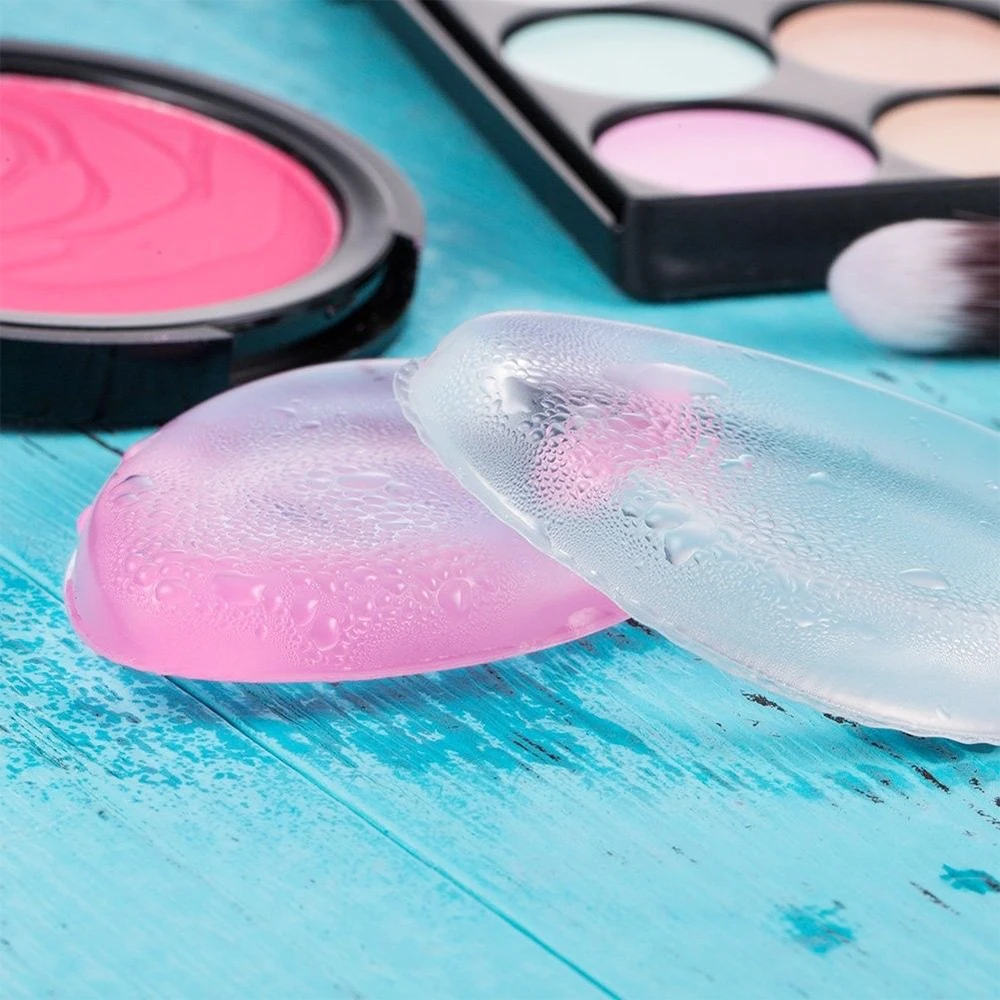 

2pcs/lot Make Up Kit Silicone Puff Transparent Silica Flawless Powder Sponge Makeup Puff Drop Style