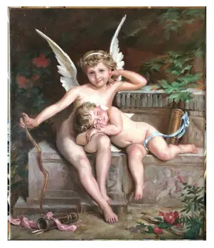 

Summer landscape scenario with angels William-Adolphe Bouguereau #100% hand painted #Oil painting on Canvas #free shipping