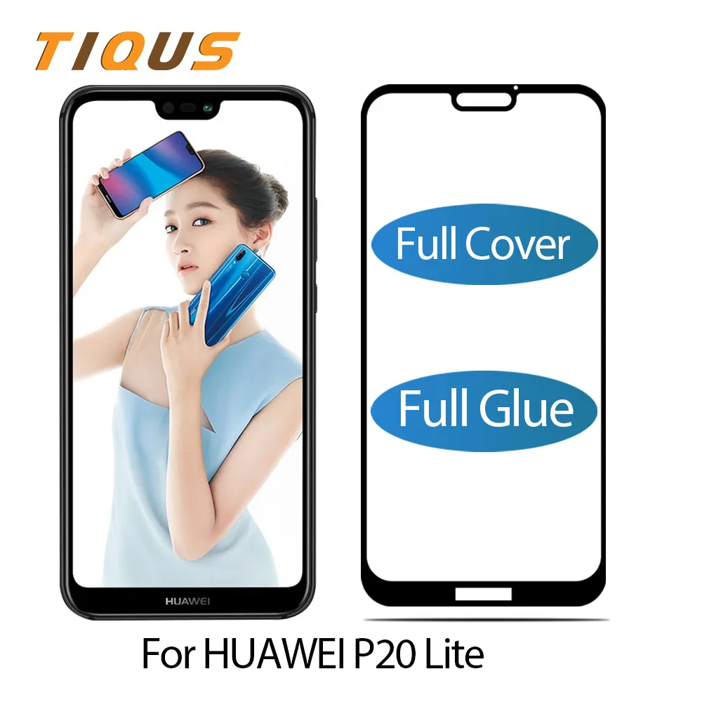 

TIQUS Screen Protector Glass for Huawei P20 Pro Lite P8 P9 Lite 2017 ProtectiveTempered Glass Film Full cover For Huawei P10