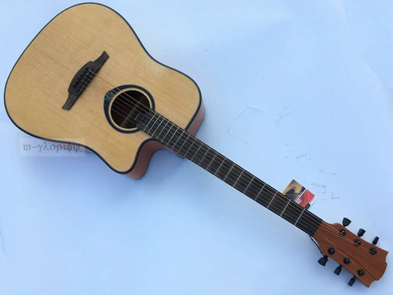 

good quality acoustic guitar with eq with tuner free ship