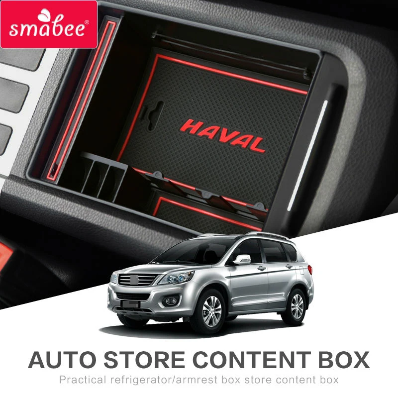 

smabee Armrest Box Storage For HAVAL H6 Interior Accessories Stowing Tidying Center Console Tray store content box