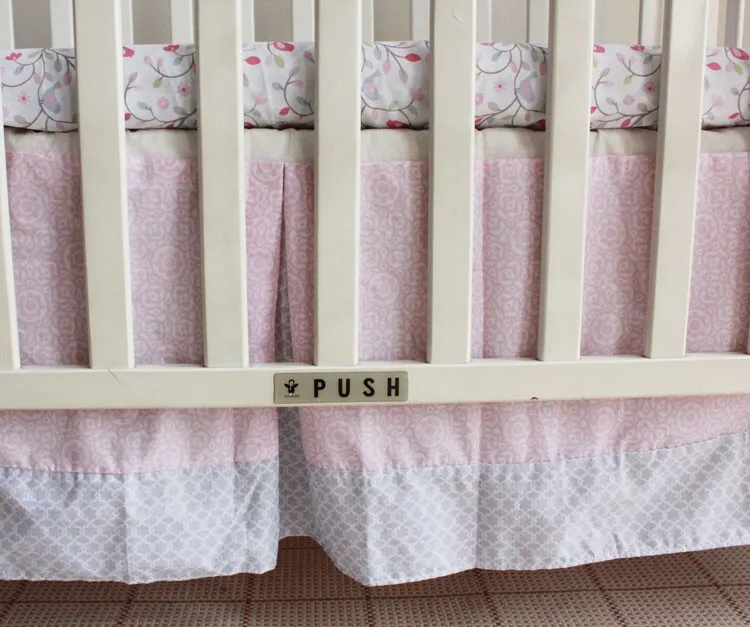 Промо-акция! 7 шт. вышитые набор постельного белья для детей, постельные принадлежности для кроватки новорожденного, для младенцев