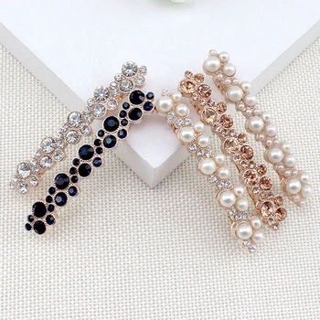 

6 Piece Women New Fashion Korean Crystal Rhinestone Hair Barrette Clip Pearl Hairpin Girls Hair Jewelry Accessories
