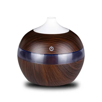 

DEKAXI 300ml Mini USB essential Oil Diffusers Air Humidifier Wood Electric humidifier with LED night light mist maker for Home