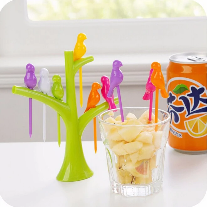 Kitchen Accessories Cooking Fruit Vegetable Tools Gadgets Fashion Fork Set Eco-Friendly Sign 2015 New Hot Sale ss1321