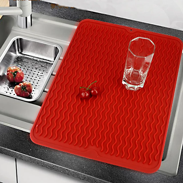 Large Silicone Heat Resistant Insulation Drain Pad Waterproof Non slip