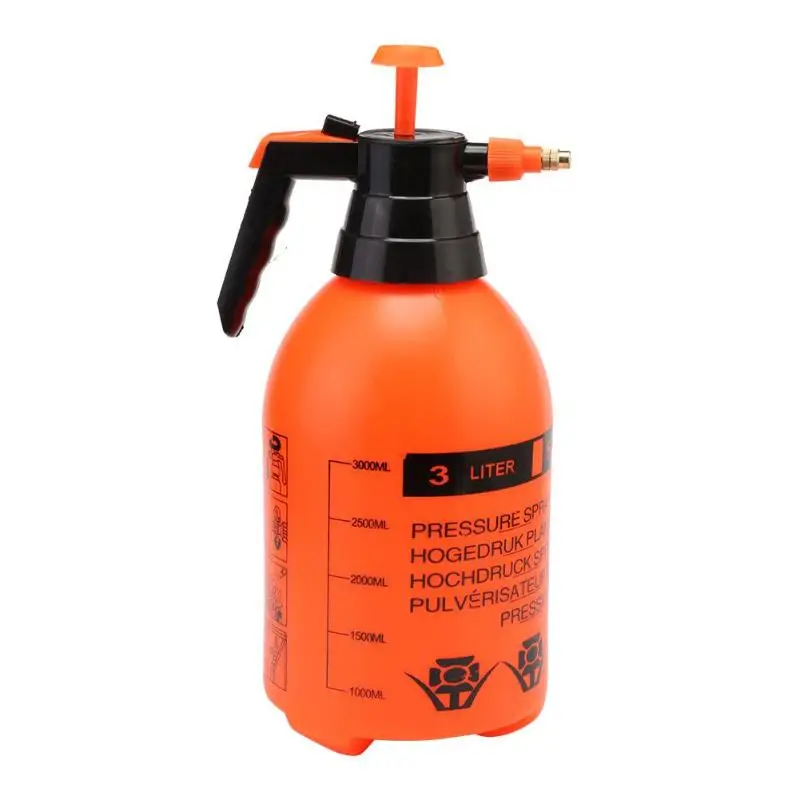 Garden Pressure Trigger Sprayer Bottle Adjustable Copper Nozzle Head Manual Air Compression Pump Spray Tool Plant Watering Can - Color: 3L