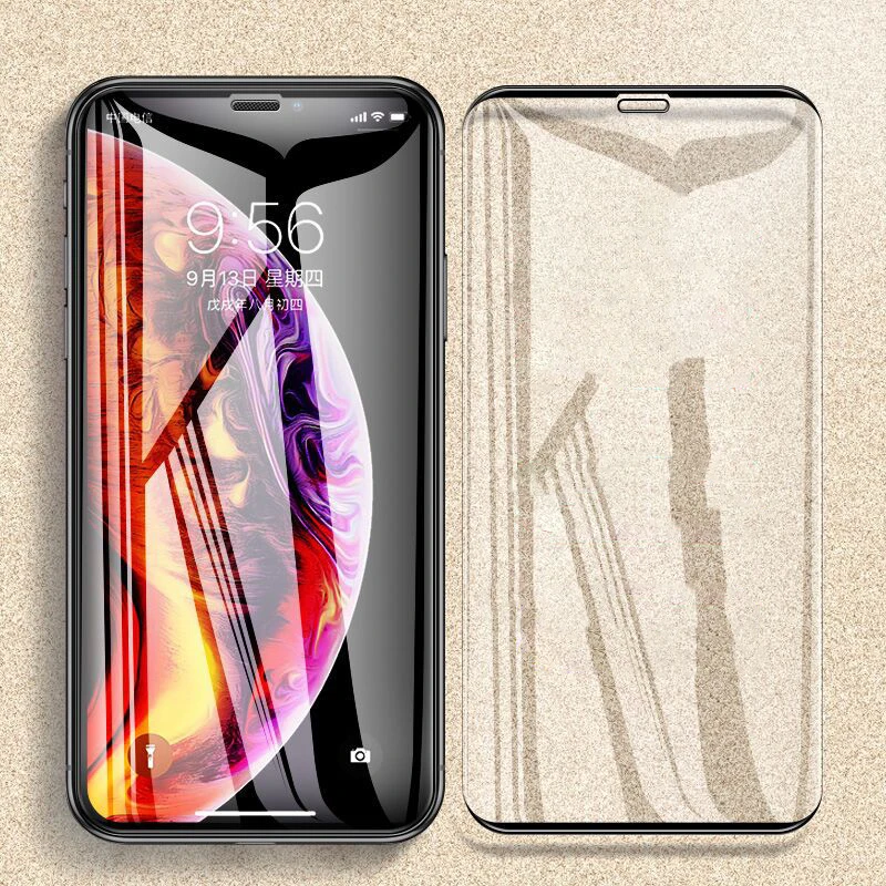 9H защита полное покрытие из закаленного стекла для iPhone 11 Pro X XR XS Max экрана