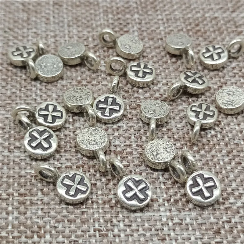 Карен Хилл племя Серебряный круг крест подвески 6 мм для браслета ожерелье|Шармы|