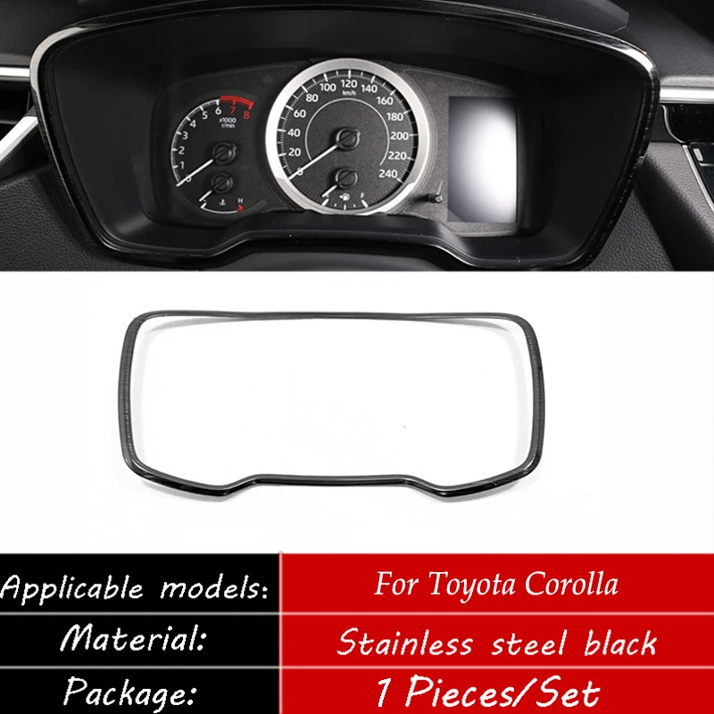 Нержавеющая сталь для Toyota corolla Автомобильная рамка приборной панели украшение крышка отделка стикер автомобиля Стайлинг Аксессуары 1 шт