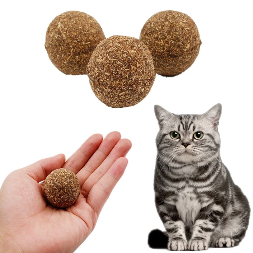 Pet Cat Natural Catnip Treat Ball Favor Home Chasing Toys Healthy Safe