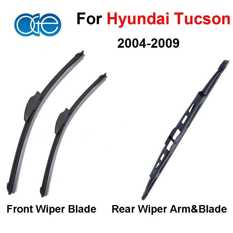 Combo Silicone Rubber Front And Rear Wiper Blades For Hyundai Tucson