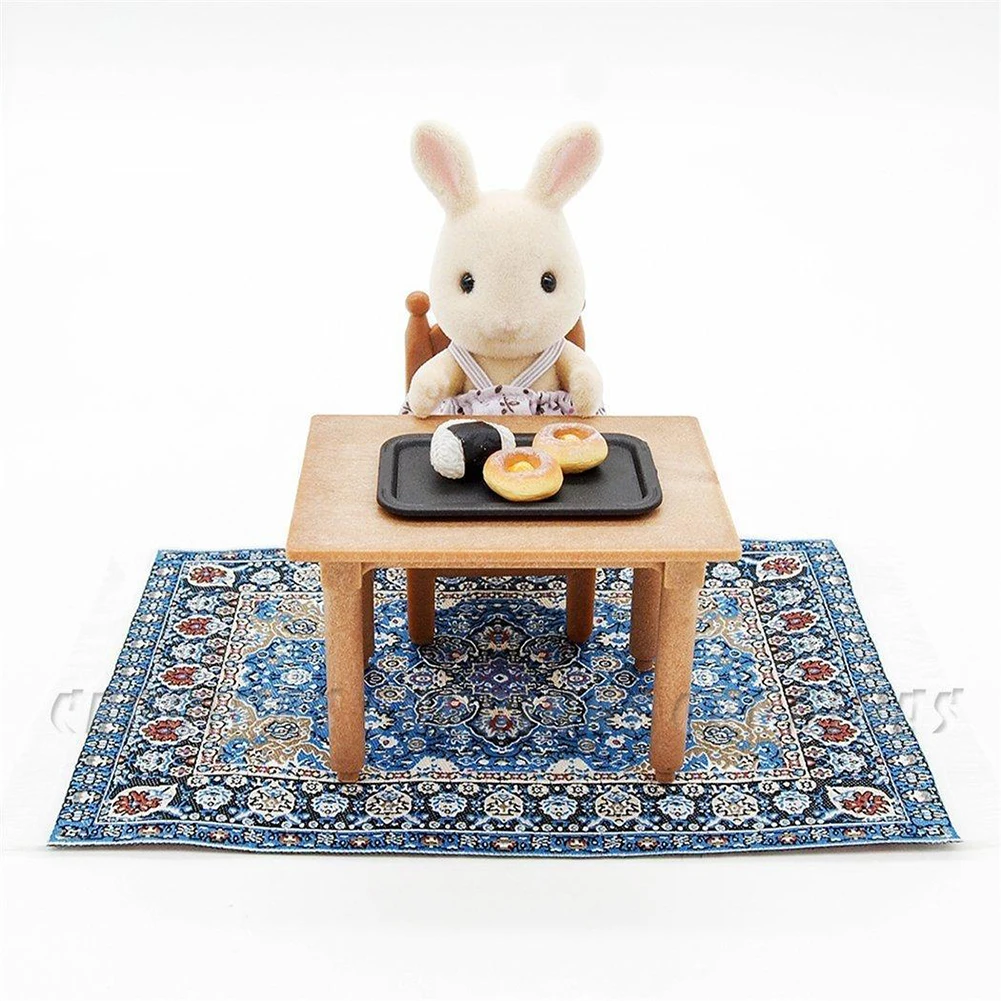 Small Mini Toy Miniature 1//12 Scale Turkish Woven Carpet Blanket Rug Dollhouse Accessories Toy-starry Night Dolls House Accessories