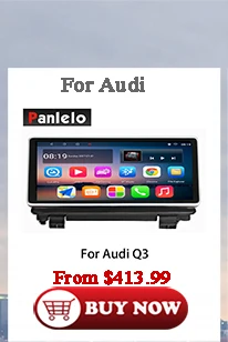 Excellent Panlelo Car Stereo Android 7.1 For Audi Q3 Auto Radio AM/FM GPS Navigation BT Steering Wheel Control Wifi  2 Din HD 1024*600 0