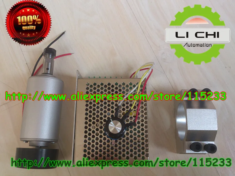 

Best price Free 1Pcs ER11 chuck &DC12-48 CNC 300W Spindle Motor &Mount Bracket & spindle power 300W For PCB Engraving