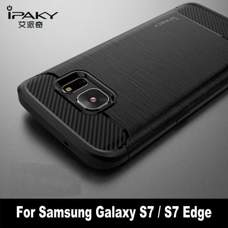 

IPAKY Case Shockproof Bumper Silicone Cover On For Samsung Galaxy S7 S 7 S7Edge Edge 4gb 32gb/64gb G9300 G9308 G9350 5.1 5.5
