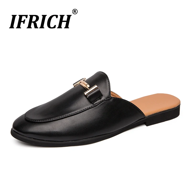 

2019 Hot Sale Half slippers For Men Fashion Men Sneakers Luxury Brand Loafers Men Shoes Comfortable Slip On Youth Walking Shoes