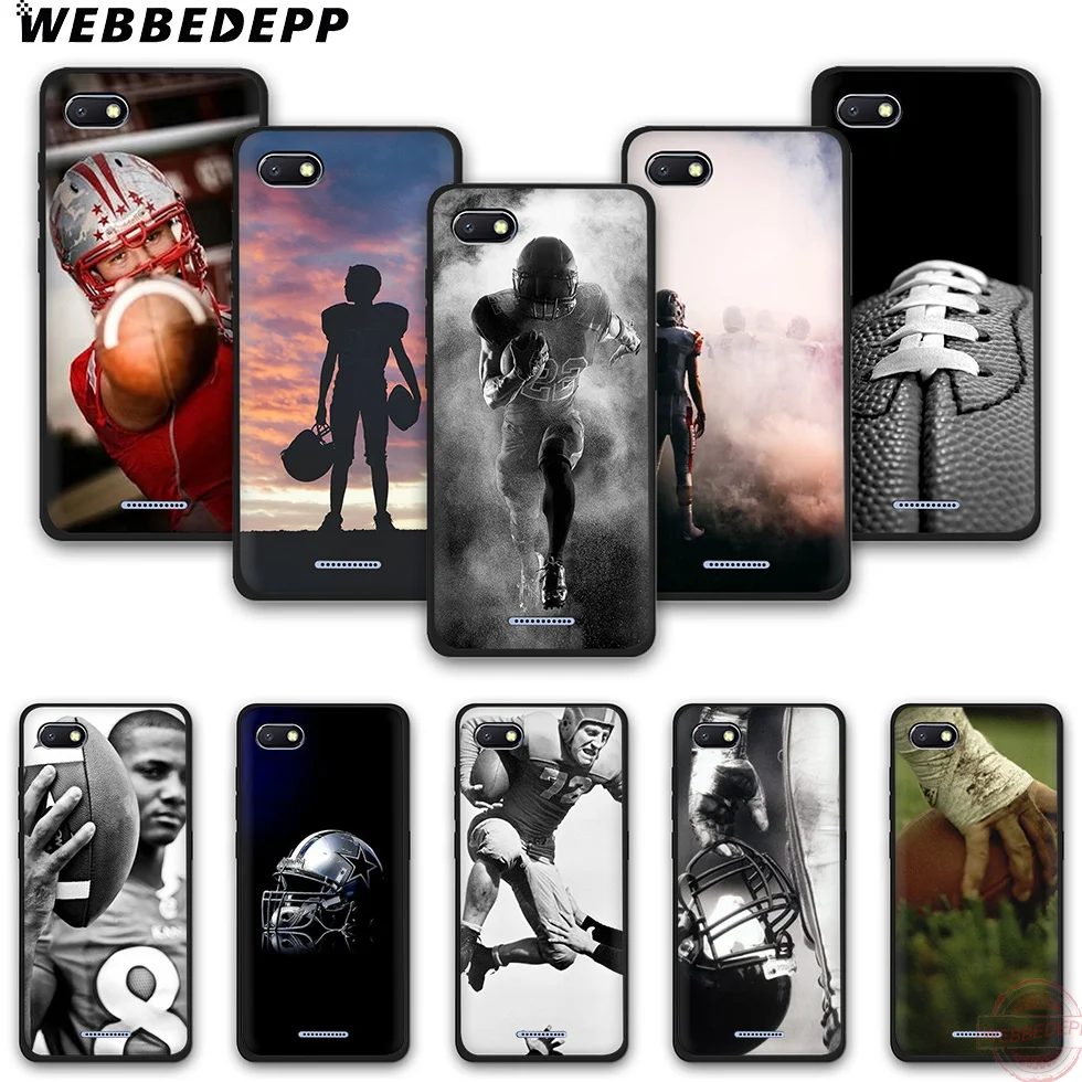 WEBBEDEPP Rugby Ball TPU Phone Case for Redmi Note 6Pro 7Pro 4A 4X 5 5A 6A 8A 7 S2 note 8 |