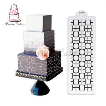 

Contemporary Lattice Cake Stencil Plastic Wedding Cake Template Fondant Decorating Stencil Sugarcraft Tools Lace Mold Bakeware