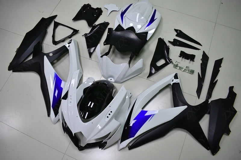 Motorcycle Fairing GSX R 600 2008 - 2010 K8 White Black Kits GSXR 750 08 10 Abs GSX-R750 2009 |