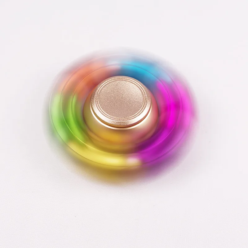 Шесть радужные шары Непоседа ручной Spinner алюминий сплав металла антистресс EDC для